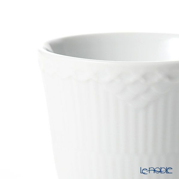 ロイヤルコペンハーゲン（Royal Copenhagen） ホワイト フルーテッド ハーフレース スタイルカップ 260ml 1128495／1027464