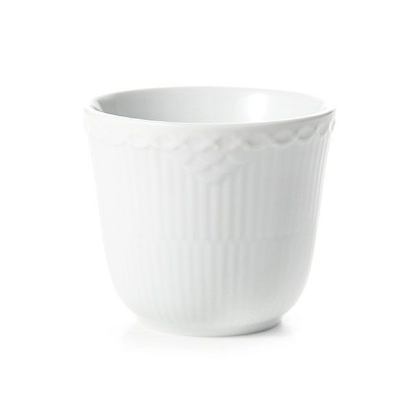 ロイヤルコペンハーゲン（Royal Copenhagen） ホワイト フルーテッド ハーフレース スタイルカップ 260ml 1128495／1027464