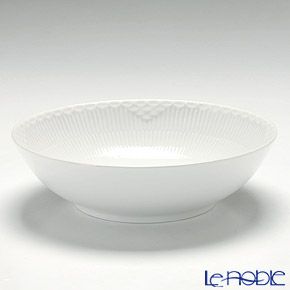 ロイヤルコペンハーゲン（Royal Copenhagen） ホワイト フルーテッド ハーフレース サラダボウル（S） 21.5cm 1128577／1025899