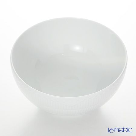 ロイヤルコペンハーゲン（Royal Copenhagen） ホワイト フルーテッド ハーフレース サラダボウル（L） 24.5cm 1128579／1017290