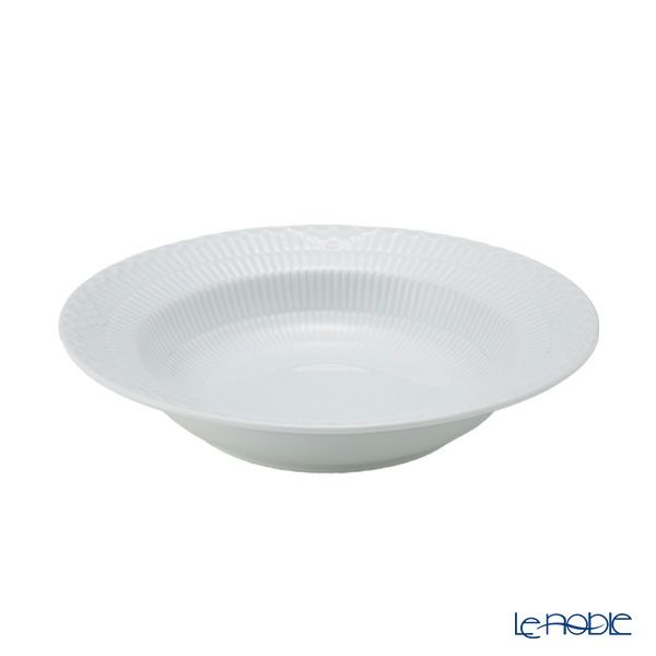 ロイヤルコペンハーゲン（Royal Copenhagen） ホワイト フルーテッド ハーフレース プレート（ディープ） 21cm 1128604／1017291