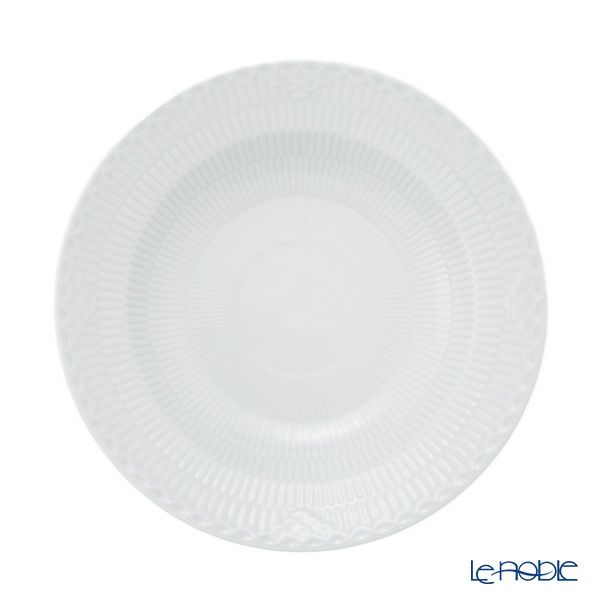 ロイヤルコペンハーゲン（Royal Copenhagen） ホワイト フルーテッド ハーフレース プレート（ディープ） 21cm 1128604／1017291