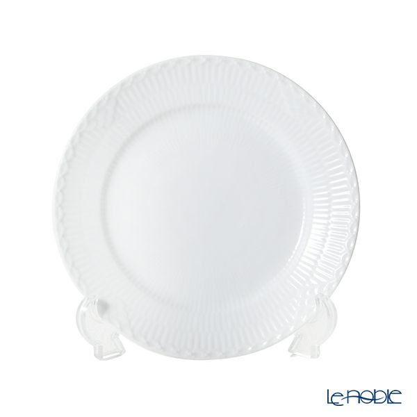 ロイヤルコペンハーゲン（Royal Copenhagen） ホワイト フルーテッド ハーフレース プレート（フラット） 19cm 1128620／1017293