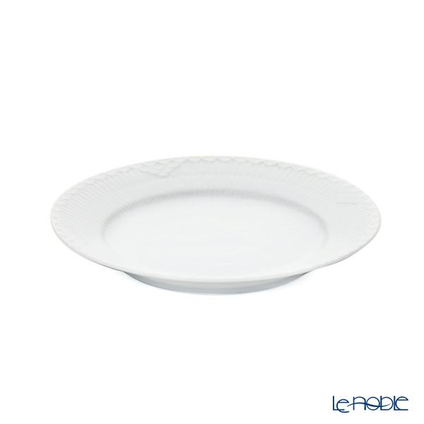ロイヤルコペンハーゲン（Royal Copenhagen） ホワイト フルーテッド ハーフレース プレート（フラット） 19cm 1128620／1017293