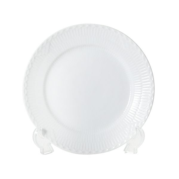 ロイヤルコペンハーゲン（Royal Copenhagen） ホワイト フルーテッド ハーフレース プレート（フラット） 19cm 1128620／1017293