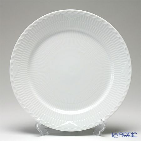 ロイヤルコペンハーゲン（Royal Copenhagen） ホワイト フルーテッド ハーフレース プレート（フラット） 27cm 1128627／1017296