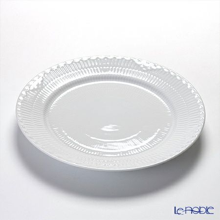 ロイヤルコペンハーゲン（Royal Copenhagen） ホワイト フルーテッド ハーフレース プレート（フラット） 27cm 1128627／1017296
