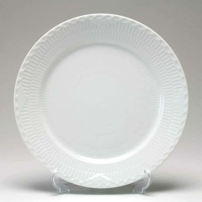 ロイヤルコペンハーゲン（Royal Copenhagen） ホワイト フルーテッド ハーフレース プレート（フラット） 27cm 1128627／1017296