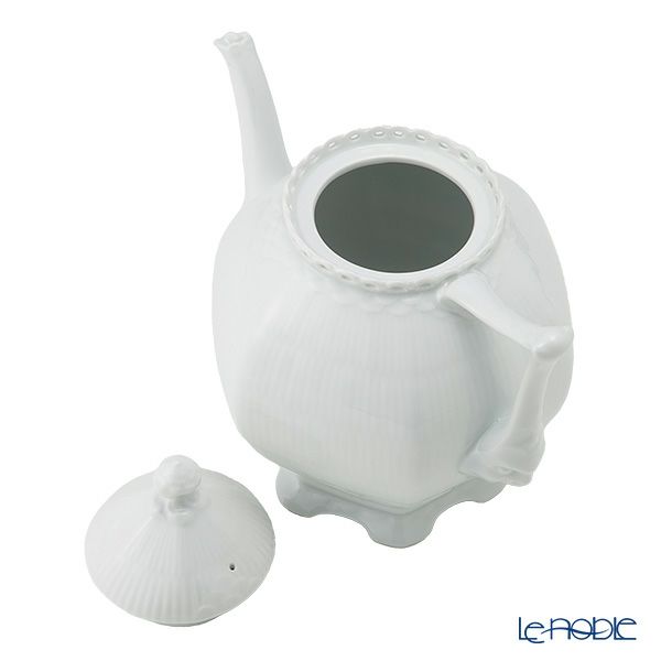 ロイヤルコペンハーゲン（Royal Copenhagen） ホワイト フルーテッド フルレース ティーポット 1000ml 1132141／1052693