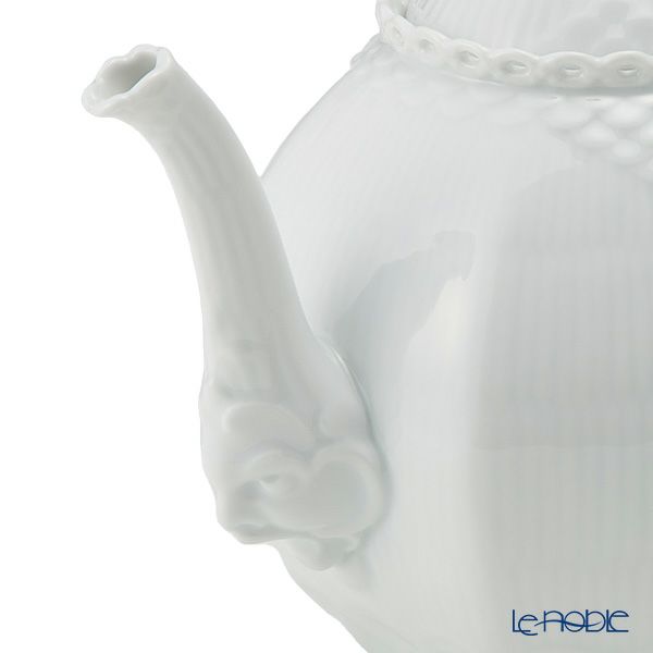 ロイヤルコペンハーゲン（Royal Copenhagen） ホワイト フルーテッド フルレース ティーポット 1000ml 1132141／1052693