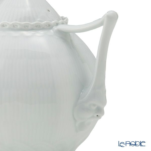 ロイヤルコペンハーゲン（Royal Copenhagen） ホワイト フルーテッド フルレース ティーポット 1000ml 1132141／1052693