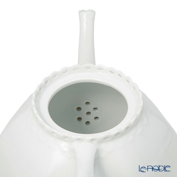 ロイヤルコペンハーゲン（Royal Copenhagen） ホワイト フルーテッド フルレース ティーポット 1000ml 1132141／1052693