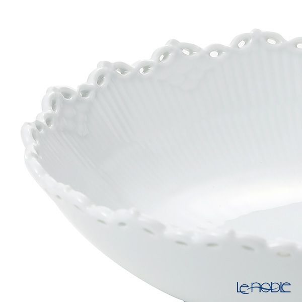 ロイヤルコペンハーゲン（Royal Copenhagen） ホワイト フルーテッド フルレース ボウル 直径28cm 1132576／1052696