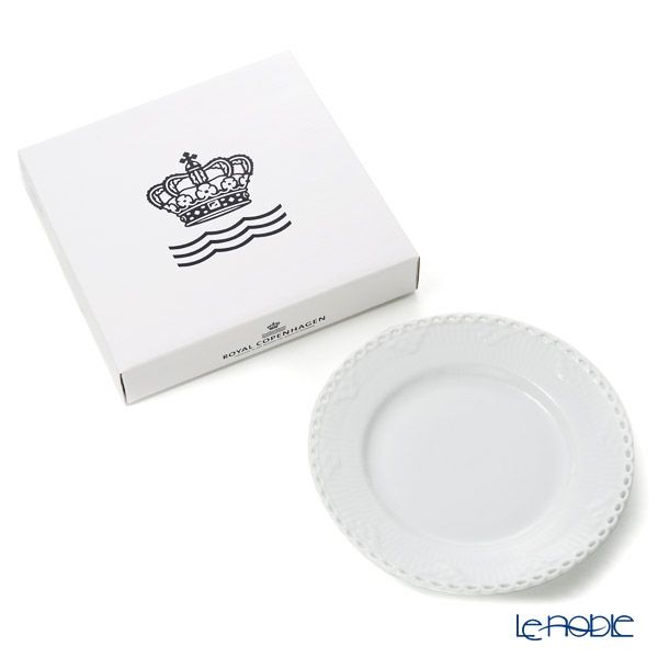 ロイヤルコペンハーゲン（Royal Copenhagen） ホワイト フルーテッド フルレース プレート 17cm 1132617／1052697