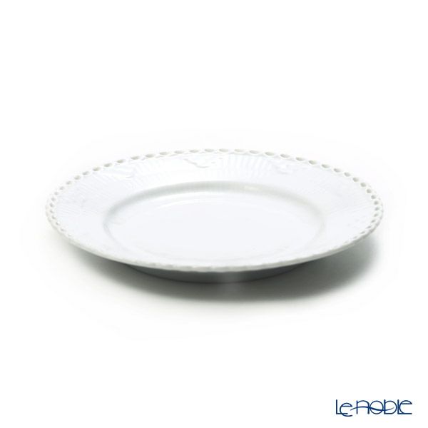 ロイヤルコペンハーゲン（Royal Copenhagen） ホワイト フルーテッド フルレース プレート（フラット） 19cm 1132620／1052698