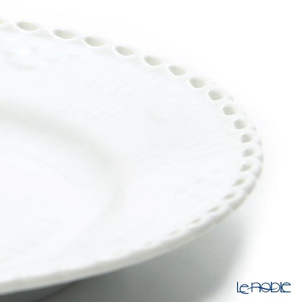 ロイヤルコペンハーゲン（Royal Copenhagen） ホワイト フルーテッド フルレース プレート（フラット） 19cm 1132620／1052698