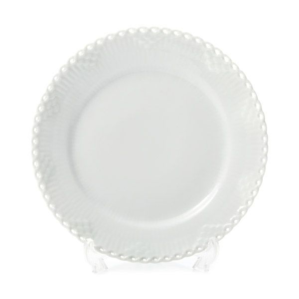 ロイヤルコペンハーゲン（Royal Copenhagen） ホワイト フルーテッド フルレース プレート（フラット） 19cm 1132620／1052698