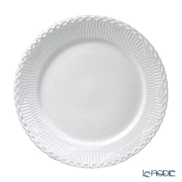 ロイヤルコペンハーゲン（Royal Copenhagen） ホワイト フルーテッド フルレース プレート 27cm 1132627／1052699