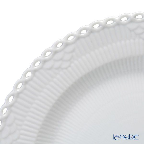 ロイヤルコペンハーゲン（Royal Copenhagen） ホワイト フルーテッド フルレース プレート 27cm 1132627／1052699