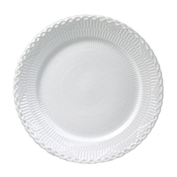 ロイヤルコペンハーゲン（Royal Copenhagen） ホワイト フルーテッド フルレース プレート 27cm 1132627／1052699