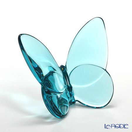 バカラ（Baccarat） オブジェ 2-105-932 ラッキーバタフライ ターコイズ