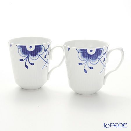 ロイヤルコペンハーゲン（Royal Copenhagen） ブルー フルーテッド メガ マグ（L） 380ml ペア 2381043／1016871