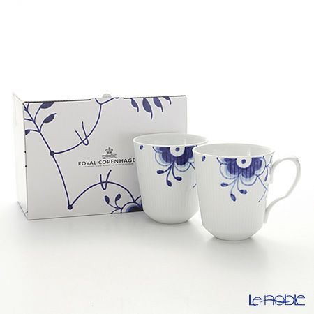 ロイヤルコペンハーゲン（Royal Copenhagen） ブルー フルーテッド メガ マグ（L） 380ml ペア 2381043／1016871