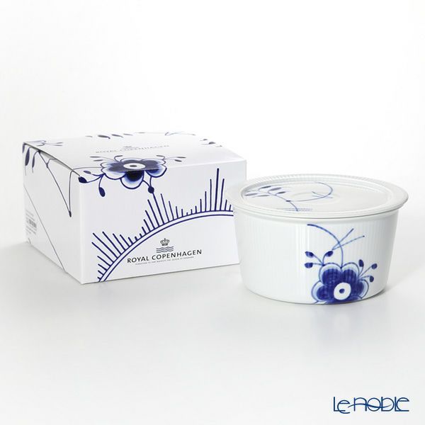 ロイヤルコペンハーゲン（Royal Copenhagen） ブルー フルーテッド メガ オーブンウェア蓋つき M 1030ml 2381233／1016883