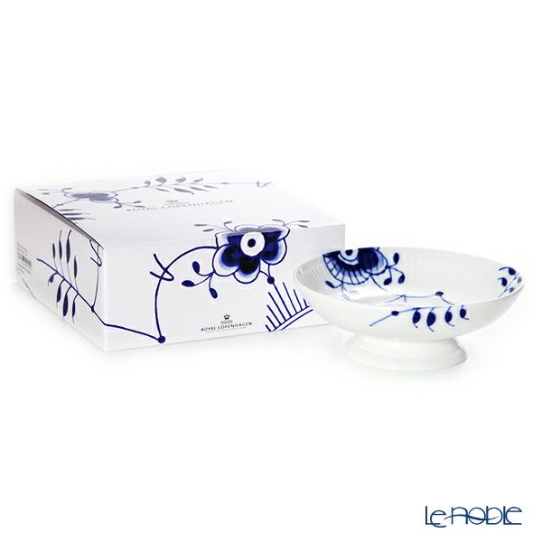 ロイヤルコペンハーゲン（Royal Copenhagen）ブルーフルーテッドメガ ケーキディッシュ 足付 直径17.5cm／高さ6cm 2381427／1026444