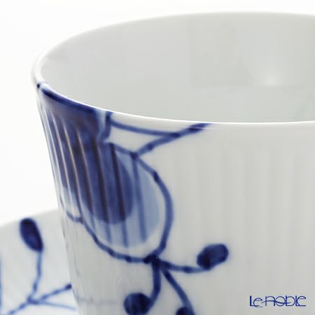 ロイヤルコペンハーゲン（Royal Copenhagen） ブルー フルーテッド メガ ティーカップ＆ソーサー（ハイハンドル） 240ml 2382092／1016909