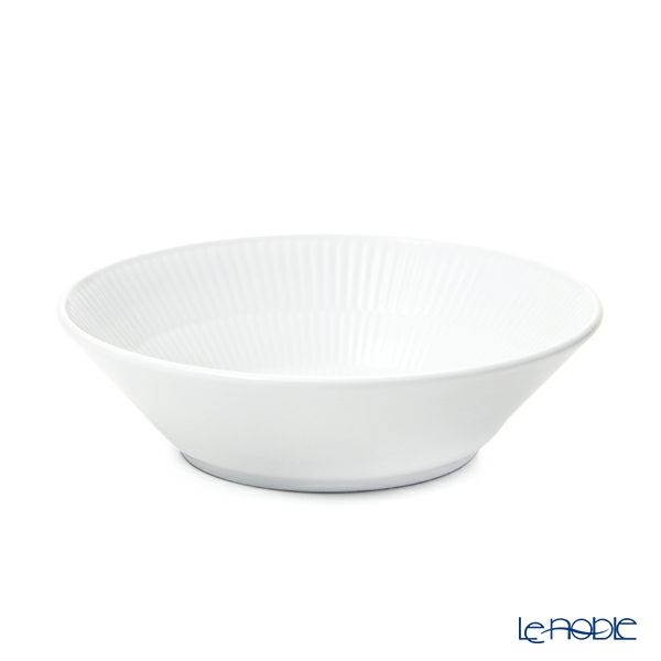 ロイヤルコペンハーゲン（Royal Copenhagen） ホワイト フルーテッド プレイン ディーププレート ペア 17×5cm 2408012／1016914