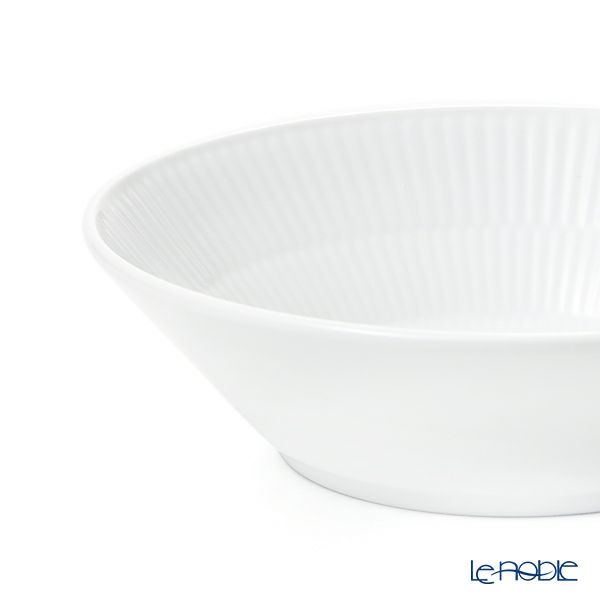 ロイヤルコペンハーゲン（Royal Copenhagen） ホワイト フルーテッド プレイン ディーププレート ペア 17×5cm 2408012／1016914