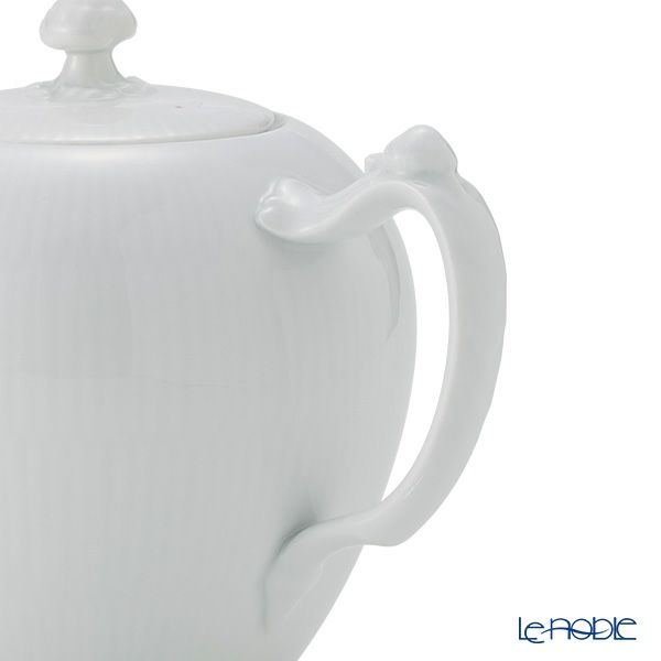ロイヤルコペンハーゲン（Royal Copenhagen） ホワイト フルーテッド プレイン ティーポット（M） 700ml 2408135