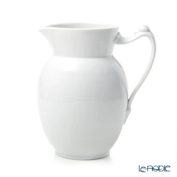 ロイヤルコペンハーゲン（Royal Copenhagen） ホワイト フルーテッド プレイン ジャグ 1700ml 2408444／1017394