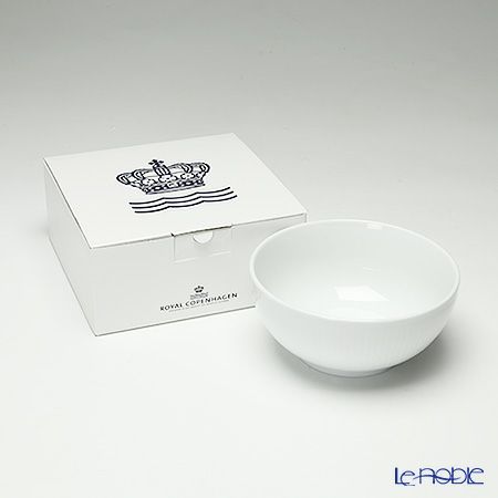 ロイヤルコペンハーゲン（Royal Copenhagen） ホワイト フルーテッド プレイン ボウル 13cm 2408454／1016934