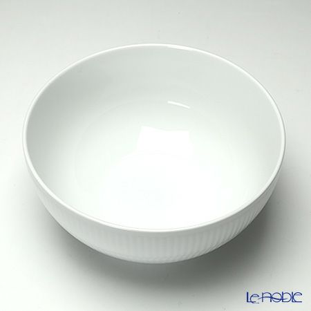 ロイヤルコペンハーゲン（Royal Copenhagen） ホワイト フルーテッド プレイン ボウル 18cm 2408456／1017395