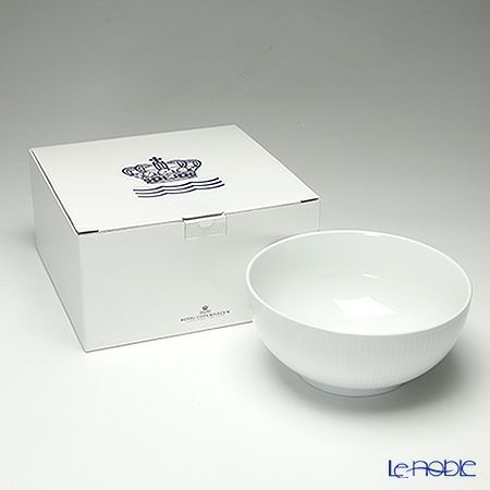 ロイヤルコペンハーゲン（Royal Copenhagen） ホワイト フルーテッド プレイン ボウル 18cm 2408456／1017395