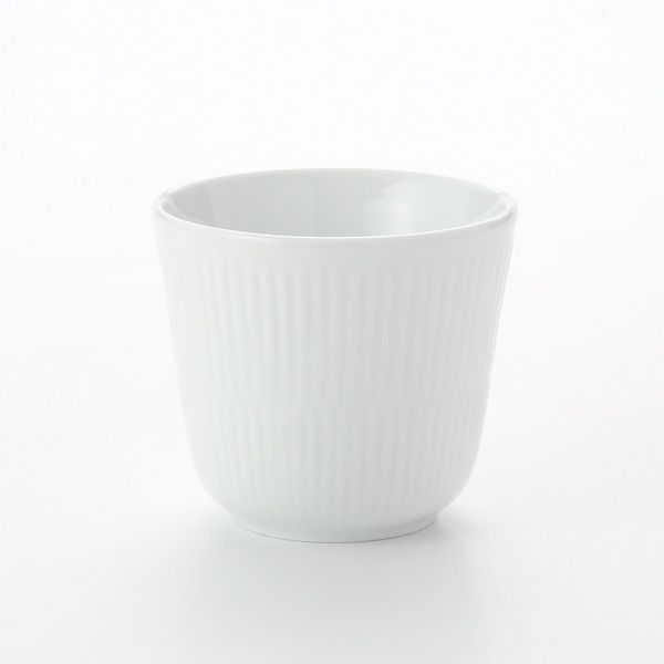 ロイヤルコペンハーゲン（Royal Copenhagen） ホワイト フルーテッド プレイン スタイルカップ 260ml 2408495
