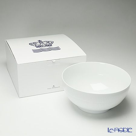 ロイヤルコペンハーゲン（Royal Copenhagen） ホワイト フルーテッド プレイン ボウル 24cm／3100ml 2408579／1017399