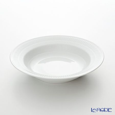 ロイヤルコペンハーゲン（Royal Copenhagen） ホワイト フルーテッド プレイン プレート（ディープ） 21cm 2408604／1017400