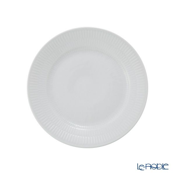 ロイヤルコペンハーゲン（Royal Copenhagen） ホワイト フルーテッド プレイン プレート 19cm 2408620／1017402