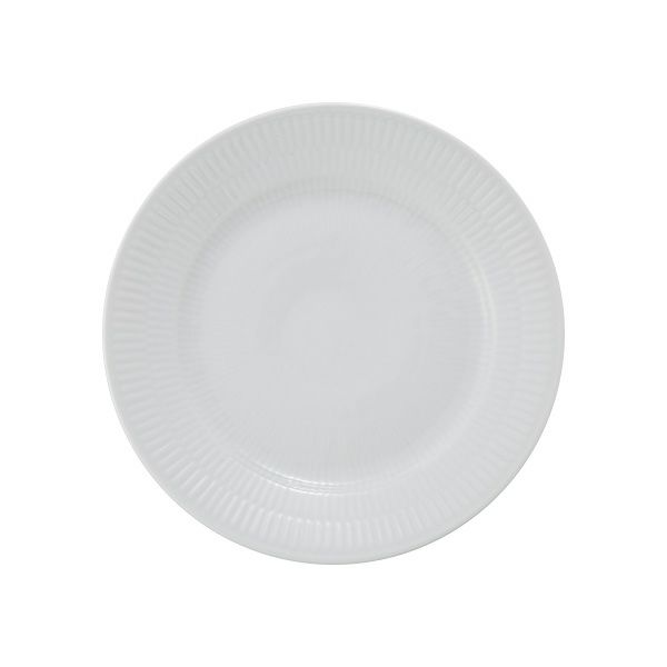 ロイヤルコペンハーゲン（Royal Copenhagen） ホワイト フルーテッド プレイン プレート 19cm 2408620／1017402