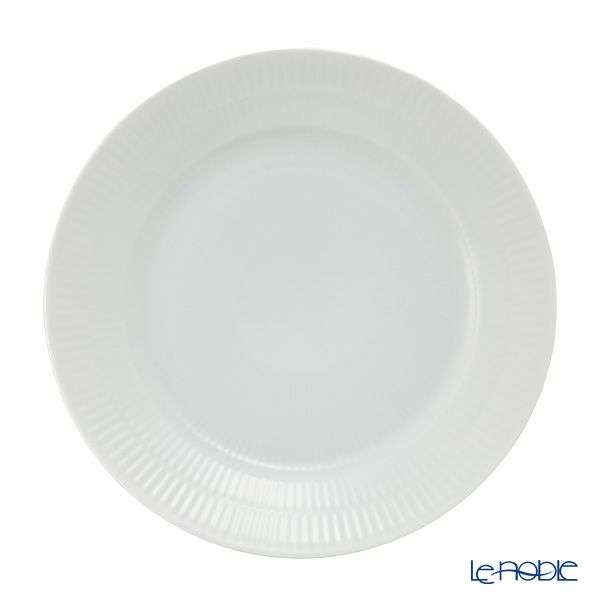 ロイヤルコペンハーゲン（Royal Copenhagen） ホワイト フルーテッド プレイン デザートプレート 22cm 2408622／1017403