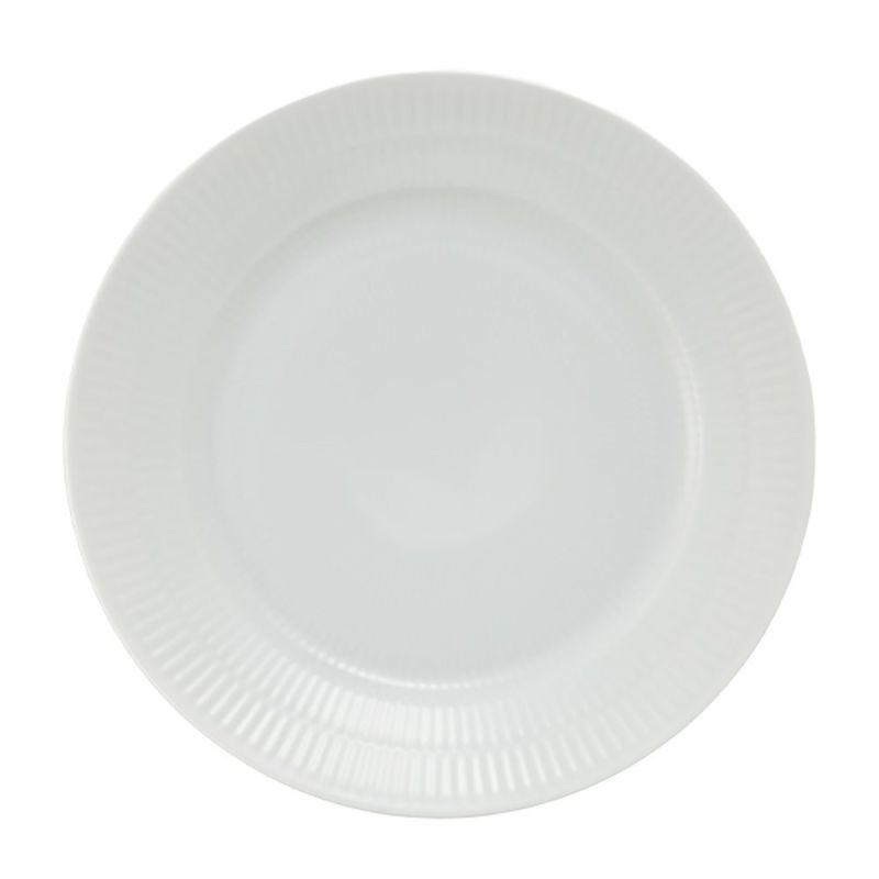 ロイヤルコペンハーゲン（Royal Copenhagen） ホワイト フルーテッド プレイン デザートプレート 22cm 2408622／1017403