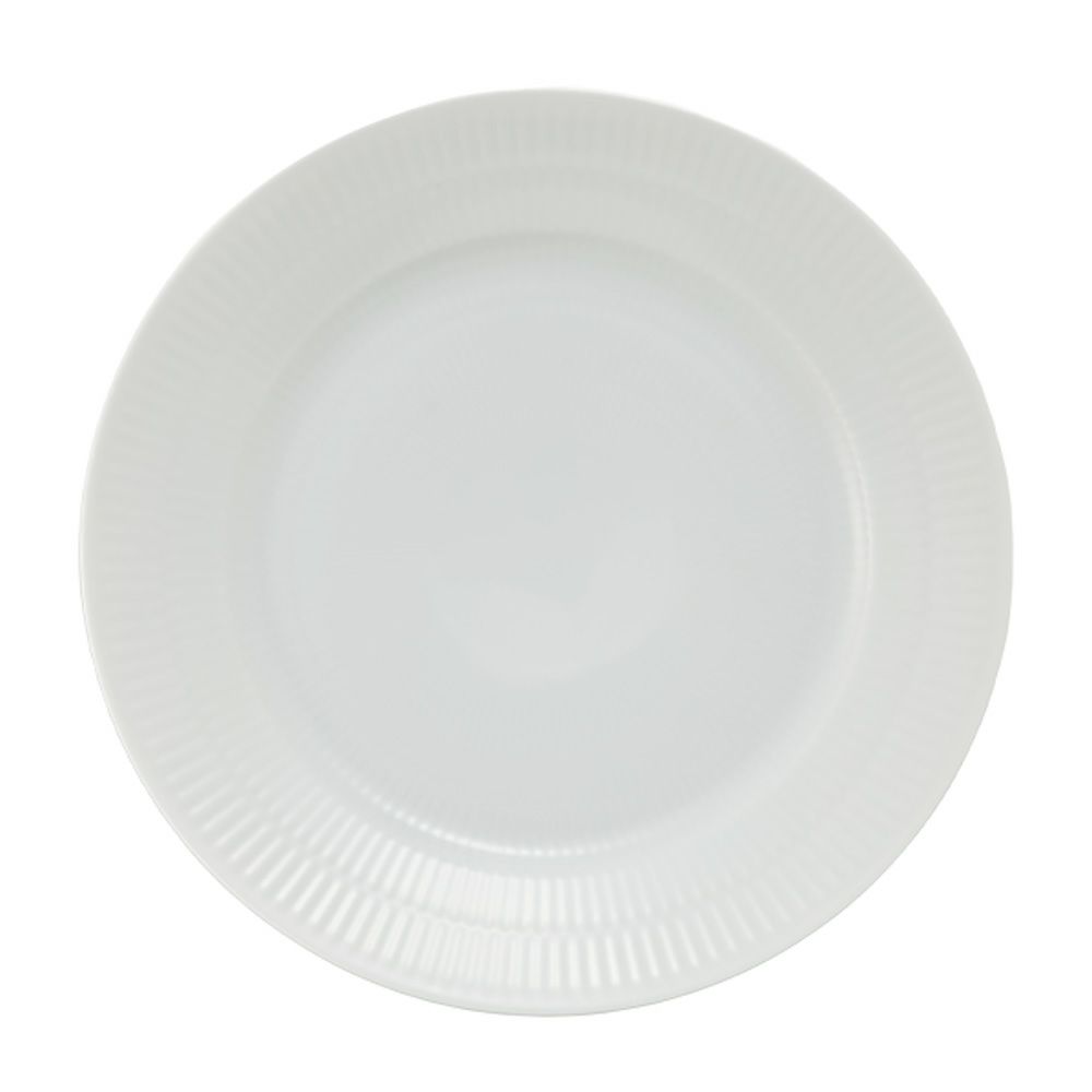 ロイヤルコペンハーゲン（Royal Copenhagen） ホワイト フルーテッド プレイン デザートプレート 22cm 2408622／1017403