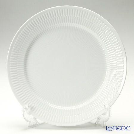 ロイヤルコペンハーゲン（Royal Copenhagen） ホワイト フルーテッド プレイン プレート 27cm 2408627／1017404