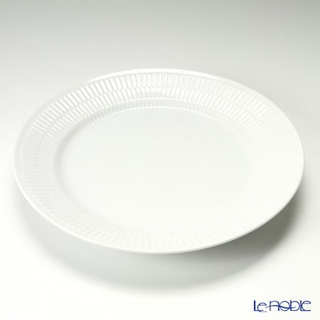 ロイヤルコペンハーゲン（Royal Copenhagen） ホワイト フルーテッド プレイン プレート 27cm 2408627／1017404