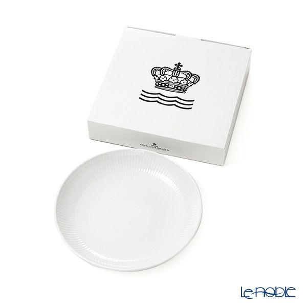 ロイヤルコペンハーゲン（Royal Copenhagen） ホワイト フルーテッド プレイン ディーププレート 20cm 2408730／1016944