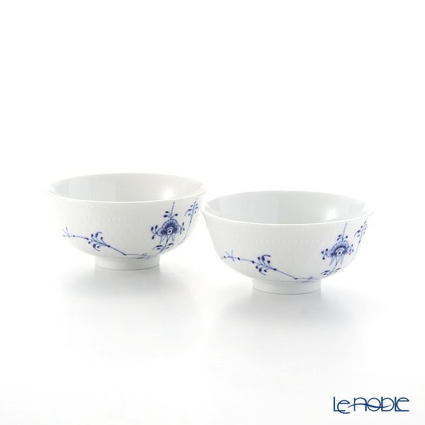ロイヤルコペンハーゲン（Royal Copenhagen） ブルーパルメッテ ライスボウル ペア 11×H5cm 2500018