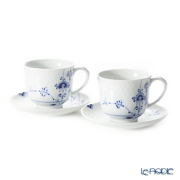 ロイヤルコペンハーゲン（Royal Copenhagen） ブルーパルメッテ カップ＆プレート ペア 160ml 2500030／1017409